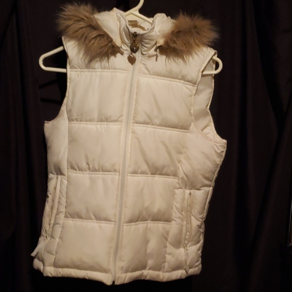 Maurices Tops - Fur lined hooded puffer vest
